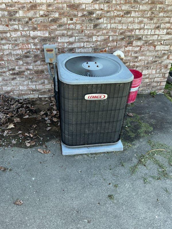 # HVAC Maintenance - ACM Completed

Performed annual preventive maintenance on Lennox outdoor condensing unit. Inspected condenser coils, fan motor, and electrical connections for proper operation. Replaced air filter and evaporative cooling pad as scheduled. Verified refrigerant levels and system pressures within manufacturer specifications. Cleaned debris from around unit base and confirmed adequate airflow through condenser grille. Unit operating normally with no deficiencies noted. All components functioning as designed.