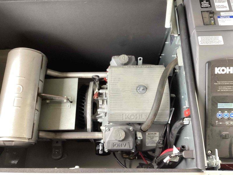 Performed electrical maintenance on a 20kW Kohler residential standby generator. Identified required generator maintenance kit and documented unit condition through comprehensive photographic inspection of engine compartment and exterior installation.
