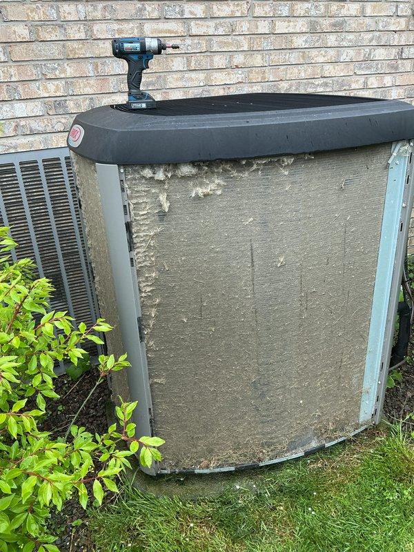 Completed routine preventive maintenance on residential air conditioning system. Performed comprehensive inspection of outdoor condenser unit, checked electrical connections, cleaned condenser coils, verified refrigerant levels, and ensured proper system operation. Unit tested and left in good working condition for continued cooling season performance.