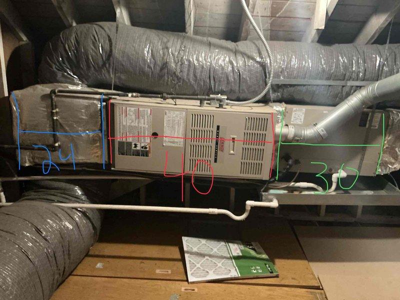 Provided estimate for complete HVAC system replacement in attic location, including air conditioning unit and furnace. Current 23-year-old equipment is still operational but nearing end of service life. Assessed existing horizontal furnace installation with associated ductwork, electrical connections, and condensate drainage system for proper replacement specifications. Customer inquired about available Lennox equipment promotions during consultation.