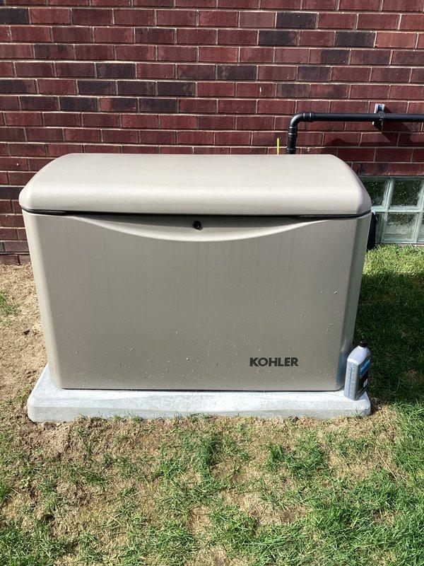 Completed complimentary recurring maintenance service on a 20kW Kohler residential standby generator. Performed comprehensive inspection of all major components including engine, control panel, exhaust system, and electrical connections. Unit found to be in clean, well-maintained condition with all systems operating within normal parameters.