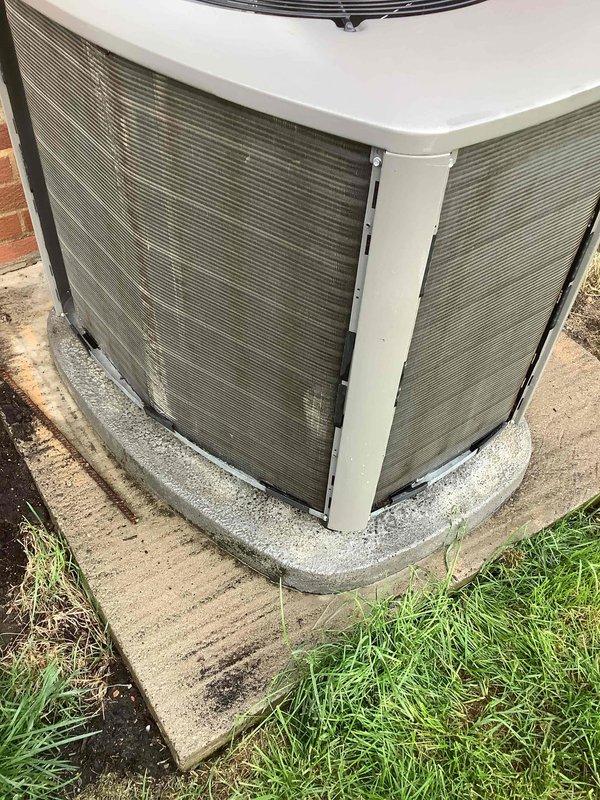 Completed comprehensive annual AC tune-up on 5-year-old residential air conditioning system. Performed full system inspection of outdoor condenser unit, verified proper operation of all components, cleaned condenser coils and fins to remove accumulated dirt and debris, checked refrigerant levels and pressures, tested electrical connections, and confirmed fan motor operation. Unit operating efficiently with no issues found. Updated customer contact information in system records. All routine maintenance tasks completed per manufacturer specifications, and system is ready for cooling season.