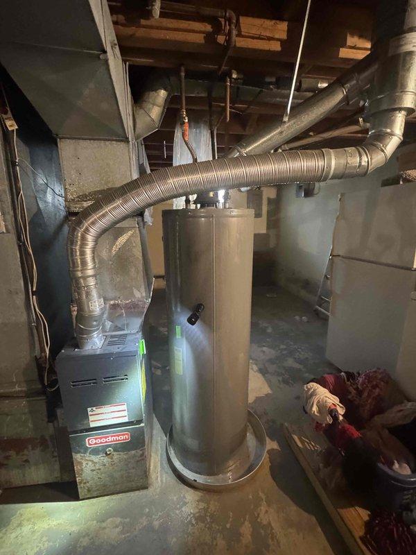 Conducted comprehensive assessment of 16-year-old residential air conditioning system that experienced complete failure requiring urgent replacement. Evaluated existing Goodman furnace and HVAC infrastructure in basement mechanical room to determine compatibility requirements and replacement specifications. Documented current equipment conditions, including flexible metallic ductwork connections, electrical and plumbing configurations, and overall system layout. Provided detailed estimate for complete AC unit replacement, accounting for existing furnace integration, ductwork modifications if needed, and proper sizing requirements for single-family residential application.