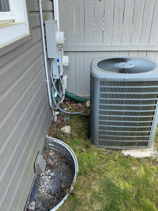Responded to service call for air conditioning system not cooling with reported blower noise and weak airflow. Upon arrival, performed comprehensive diagnostic evaluation of residential split system AC unit. Conducted visual inspection of outdoor condenser unit, which appeared to be in serviceable condition with normal wear patterns. Checked electrical connections, measured voltage at disconnect, and verified proper power supply to system. Inspected condenser coil for blockages and debris accumulation. Evaluated refrigerant lines for signs of leakage, damage, or oil spotting. Tested blower motor operation and assessed airflow characteristics at supply registers. Measured temperature differential across evaporator coil. Due to suspected refrigerant leak and compromised system performance, advised customer of findings and provided recommendations for repair options. System requires further evaluation to locate refrigerant leak source and determine extent of necessary repairs to restore p