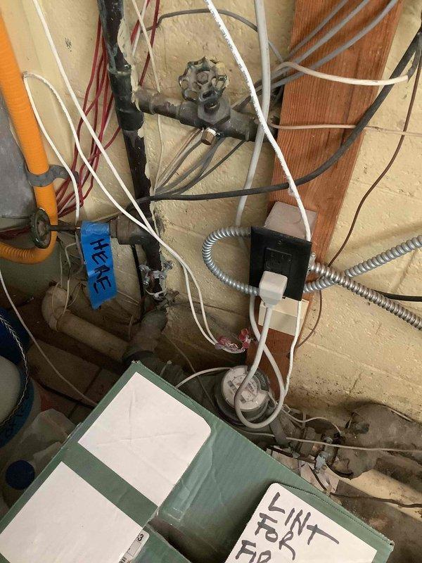 Performed on-site assessment for new Kohler whole home generator installation. Evaluated existing electrical panel configuration and available utility connections in mechanical space to determine equipment placement, transfer switch location, and required electrical infrastructure upgrades. Documented current electrical system layout and identified routing pathways for generator connection to main distribution panel.