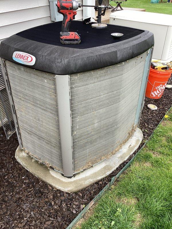 Completed annual cooling maintenance on Lennox residential air conditioning system. Performed comprehensive inspection of condenser unit, verified proper operation of all components, checked refrigerant lines and connections, and cleaned unit as needed. System tested and operating within normal parameters.