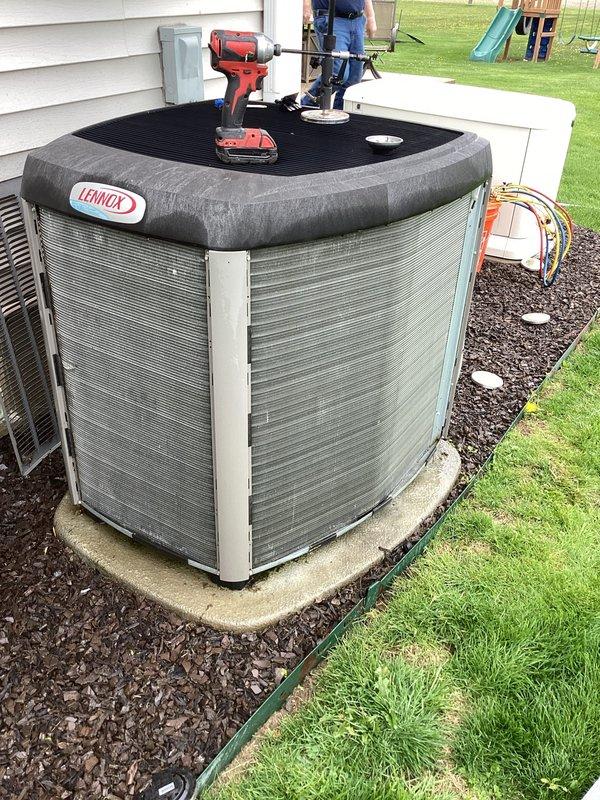 Completed annual cooling maintenance on Lennox residential air conditioning system. Performed comprehensive inspection of condenser unit, verified proper operation of all components, checked refrigerant lines and connections, and cleaned unit as needed. System tested and operating within normal parameters.
