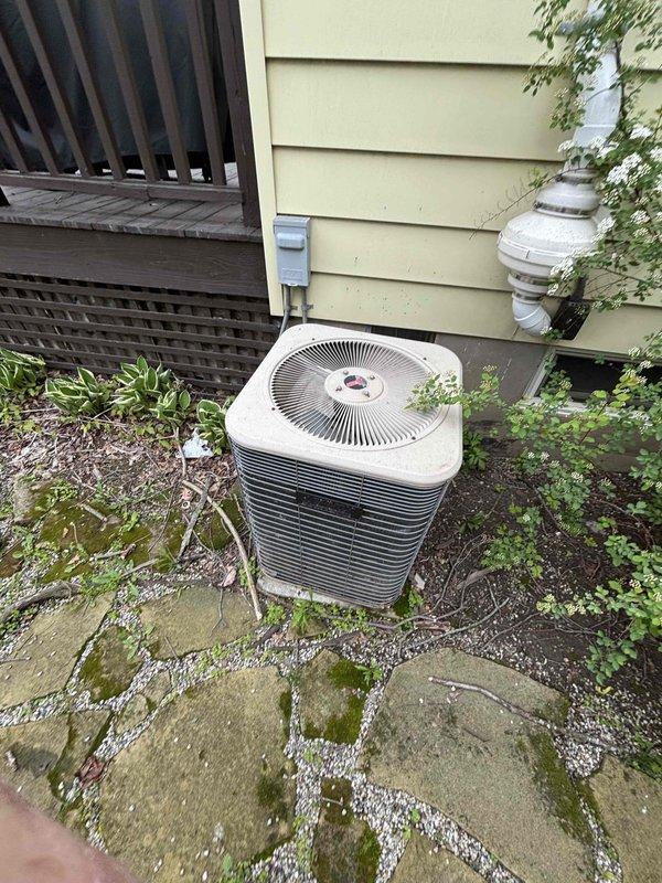 Provided comprehensive estimate for complete HVAC system replacement for medium-sized residential property (1200-2000 sq.ft.) including heating and cooling components. System specifications include natural gas or propane furnace installation in basement location with corresponding outdoor condensing unit placement on existing concrete pad adjacent to home exterior. Assessment included evaluation of existing ductwork infrastructure in attic space and exterior condenser positioning near foundation with proper clearances from landscaping and structural elements.