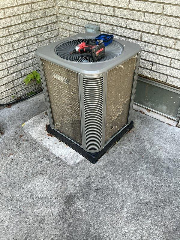 Completed annual preventative maintenance on residential air conditioning condenser unit. Performed comprehensive system inspection including electrical connections, refrigerant levels, and component operation. All testing instruments confirmed unit is operating within manufacturer specifications, and system is ready for cooling season.