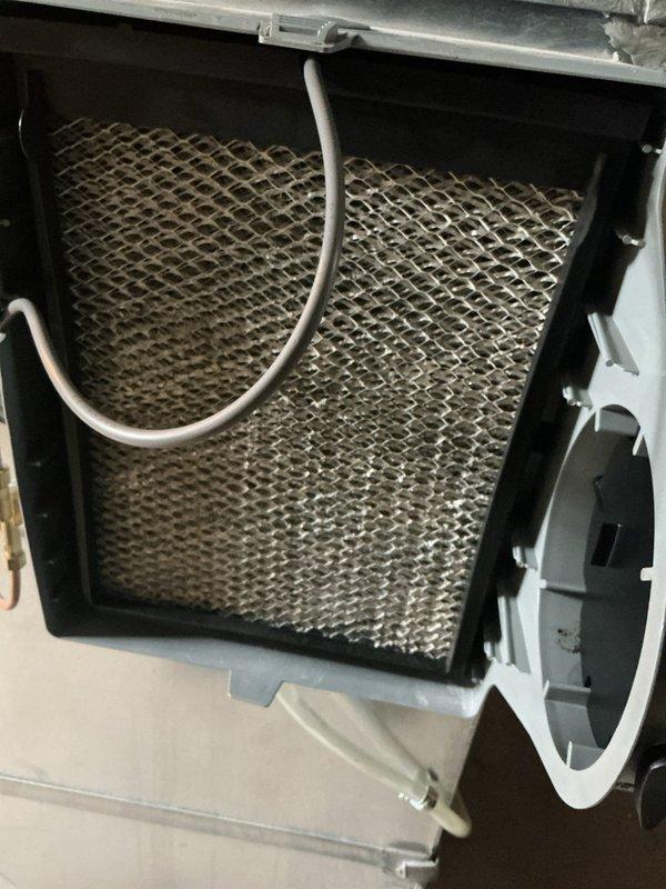 Completed comprehensive AC tune-up and maintenance on two central air conditioning units (4-year-old and 2-year-old systems). Performed thorough inspection of both systems, cleaned dirty air filters showing significant dust and debris accumulation, verified thermostat operation displaying proper cooling mode functionality at 67°F setpoint, and confirmed both units were operating within normal parameters. All components inspected and serviced to ensure optimal performance for the cooling season.
