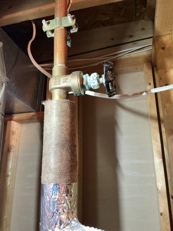 Completed annual cooling maintenance on residential HVAC system. Replaced air filter, evaporator pad, and UV bulb as scheduled. Inspected blower motor assembly and noted deterioration of plastic housing with visible cracking and delamination requiring future attention. Verified proper operation of all system components and plumbing connections during maintenance visit.