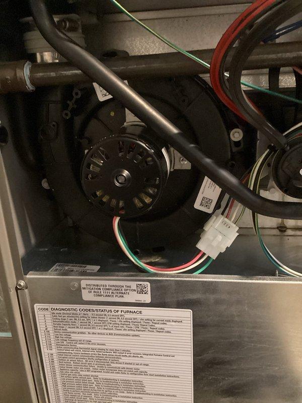 Replaced defective inducer motor on 16A66 furnace unit under parts warranty. Performed annual cleaning and maintenance (ACM) service during the same appointment, which included inspection of all system components, cleaning of blower assembly, and verification of proper operation. System tested and confirmed to be functioning correctly upon completion.