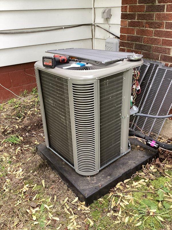 Completed annual cooling maintenance on residential split system. Performed comprehensive inspection of outdoor condenser unit, checked electrical connections, verified proper airflow through coils, and assessed overall system operation. Unit found in good working condition with normal wear consistent with outdoor exposure.