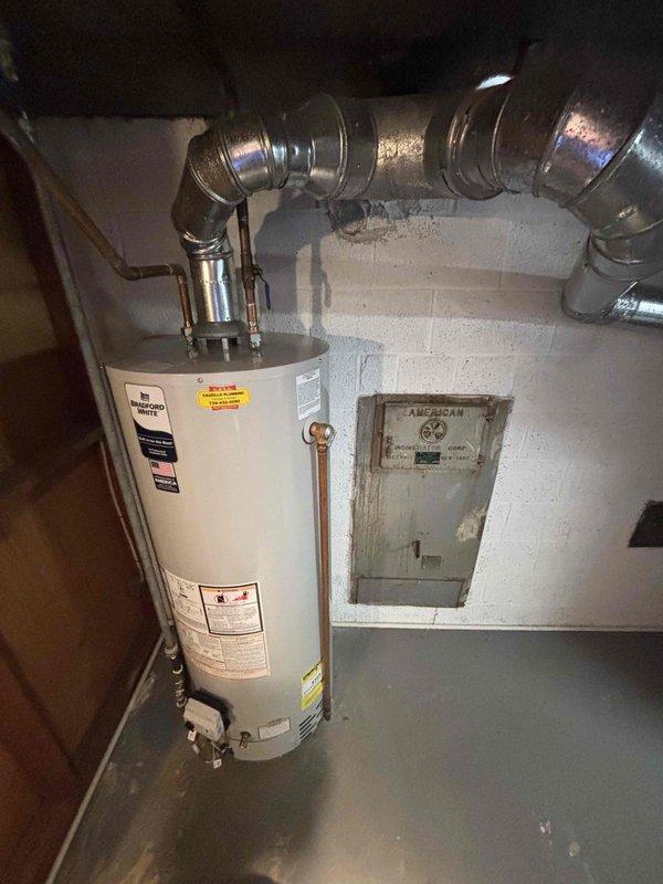 Provided comprehensive estimate for replacement of 28-year-old Lennox furnace and air conditioning system currently located in basement. Existing natural gas furnace and AC unit are operational but nearing end of service life. Evaluated electrical panel, existing ductwork configuration, and basement mechanical room layout to determine optimal replacement specifications and installation requirements.
