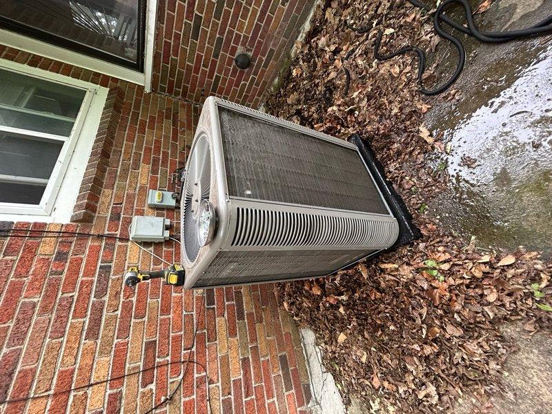 Completed annual cooling maintenance on residential AC system. Performed comprehensive inspection of outdoor condenser unit, verified proper operation, and documented system temperatures. Changed air filter per maintenance schedule.