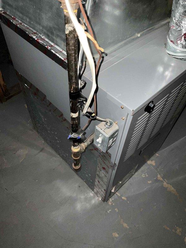 Completed estimate for air conditioning system replacement in basement location following theft of existing equipment. Assessed installation requirements for new A/C unit, evaluated existing ductwork connections with deteriorated refrigerant line insulation, aging concrete pad conditions, and electrical disconnect requirements. Reviewed financing options with homeowner to facilitate equipment replacement.