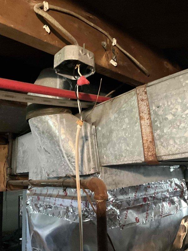 Completed estimate for air conditioning system replacement in basement location following theft of existing equipment. Assessed installation requirements for new A/C unit, evaluated existing ductwork connections with deteriorated refrigerant line insulation, aging concrete pad conditions, and electrical disconnect requirements. Reviewed financing options with homeowner to facilitate equipment replacement.