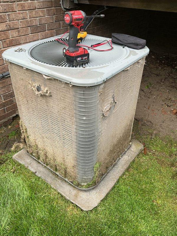 Completed annual preventative maintenance on residential split system air conditioning unit. Performed comprehensive inspection of outdoor condenser unit including cleaning of coils, verification of electrical connections, and operational testing of all components. System operating within normal parameters with no issues identified.