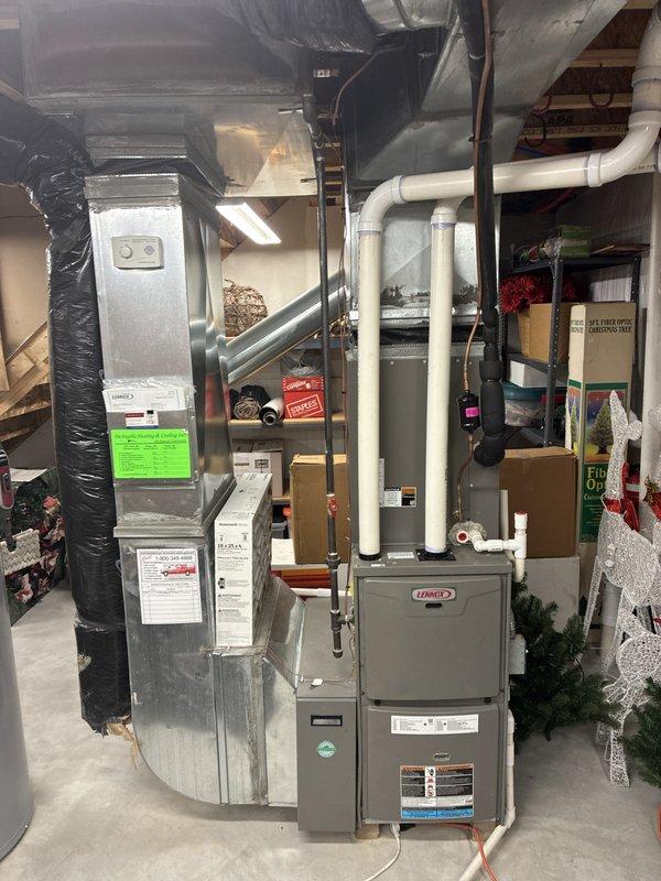 Conducted on-site assessment for whole house Kohler generator installation at a 10-year-old residential property with no existing backup power system. Evaluated basement mechanical room containing Lennox furnace and water heater to determine optimal generator placement, electrical panel capacity, and required transfer switch specifications. Documented existing electrical infrastructure and laundry room area to prepare comprehensive installation quote including generator unit, automatic transfer switch, natural gas or propane fuel connection, concrete pad placement, and necessary permits.