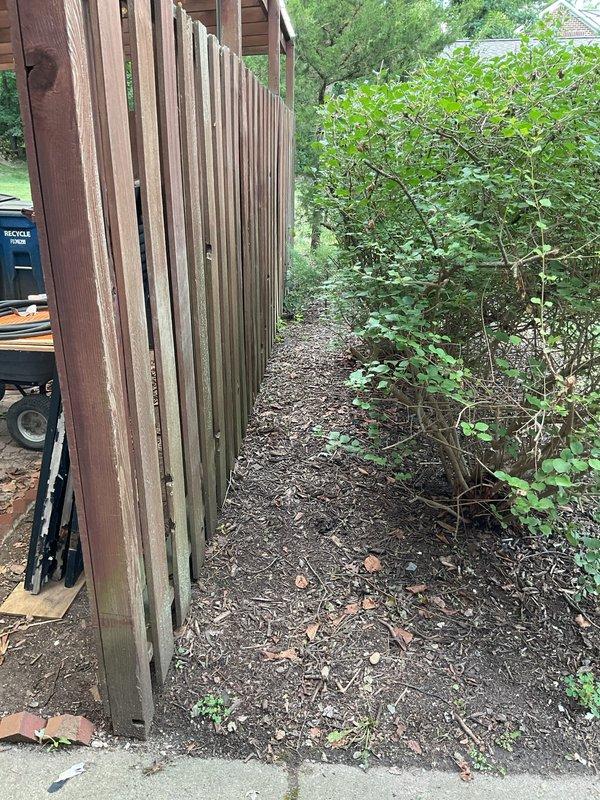 Conducted site assessment for generator installation at approximately 100-year-old residential property. Evaluated existing electrical infrastructure, including aged meter assembly and exterior service equipment mounted on brick exterior. Documented multiple electrical deficiencies requiring attention. Discussed generator options with homeowner, clarifying that only air-cooled units are available through our service offerings. Customer requesting 38KW unit capacity for whole-home backup power solution. Photographed existing electrical service panel, meter base, conduit routing, and proposed generator placement area along side yard near privacy fence. Site presents installation challenges due to age of existing electrical system and will require coordination with utility company for service upgrades to accommodate generator load requirements.