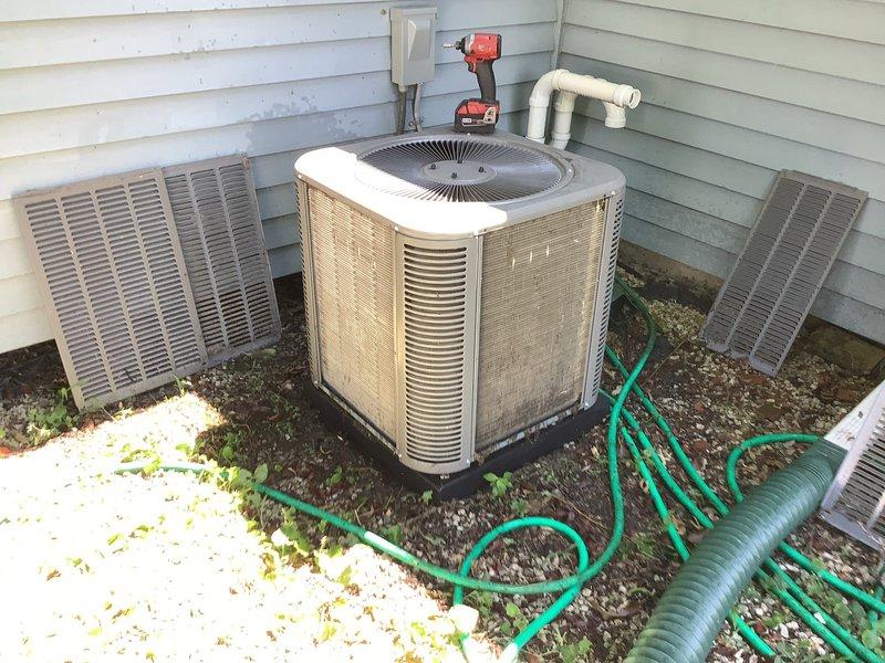 Completed comprehensive ComfortGuard maintenance package on residential HVAC system, including replacement of air filter and humidifier pad as requested. Performed full system inspection of outdoor condenser unit and indoor air handler, cleaned exterior components, verified proper airflow through ductwork, and documented equipment condition with photos. All systems tested and operating within normal parameters upon completion.