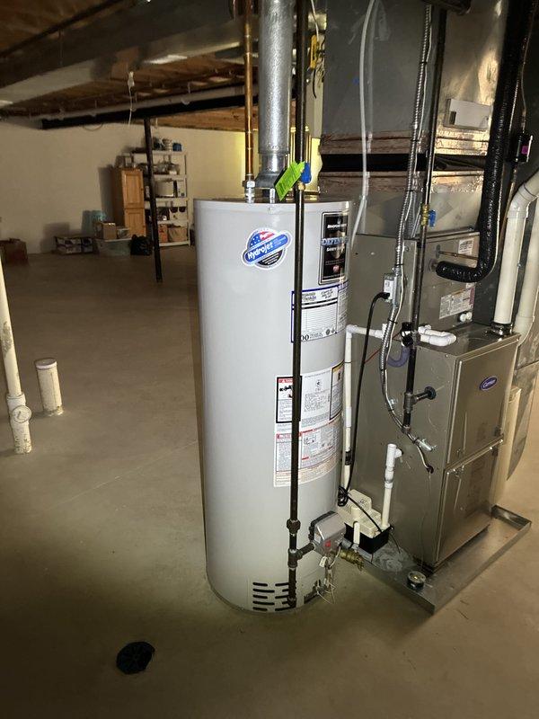 Conducted on-site evaluation for new whole home generator installation at manufactured home. Assessed existing natural gas meter and utility connections, documented basement mechanical room layout including water heater and furnace positioning to determine optimal generator placement and fuel source integration. Provided estimate for complete generator system installation with natural gas connection.