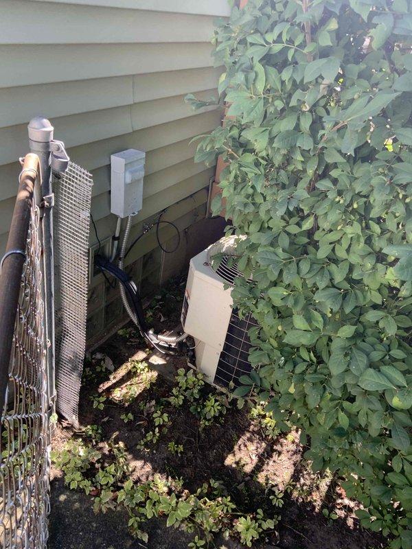 Conducted comprehensive assessment of 20+ year old non-operational air conditioning system located in backyard and natural gas furnace in basement utility area. Evaluated existing outdoor condenser unit with vertical coil component and indoor furnace with associated ductwork and PVC venting system. Provided replacement estimate for complete HVAC system upgrade to restore cooling and heating functionality.