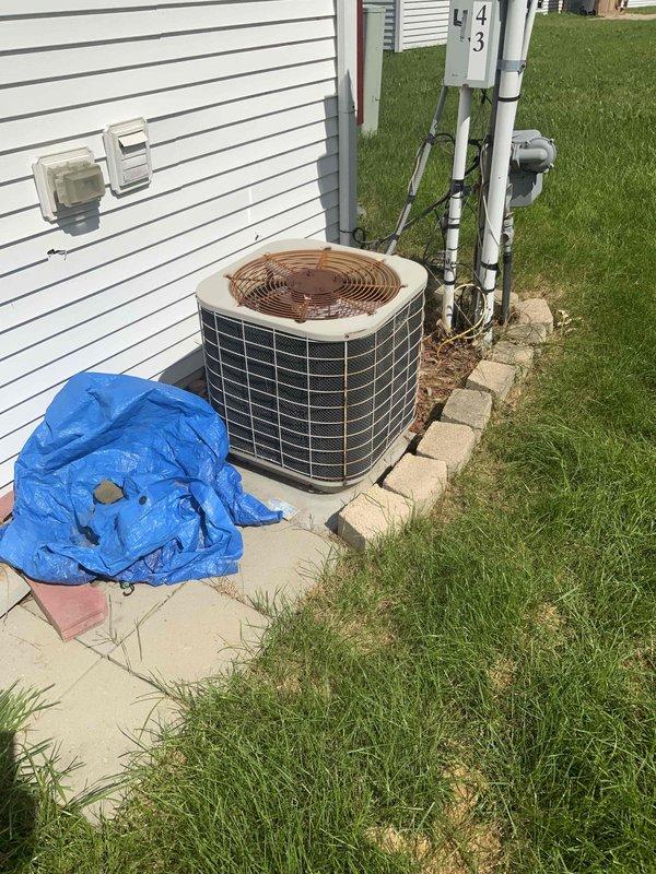 Provided comprehensive estimate for complete HVAC system replacement including both furnace and air conditioning unit. Existing aging equipment located in utility closet shows signs of wear with compromised performance, requiring full system upgrade to restore reliable heating and cooling capacity. Assessed current outdoor condensing unit on exterior concrete pad and indoor air handler installation, documented equipment specifications and recommended modern high-efficiency replacement system sized appropriately for the residence.