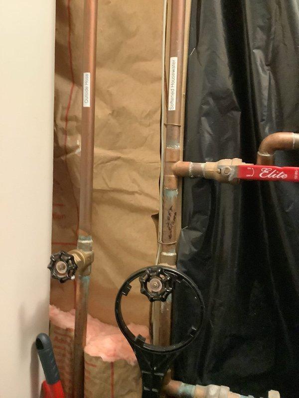 Responded to warranty callback for water heater investigation following two tank replacements within one year. Conducted thorough inspection of Culligan water softening system, associated plumbing connections, and copper supply lines with shut-off valves. Documented current installation conditions including control head operation, brine tank configuration, and piping assembly. Photographed equipment setup and plumbing connections for diagnostic review and coordination with manufacturer representative. No repairs performed during this diagnostic visit.