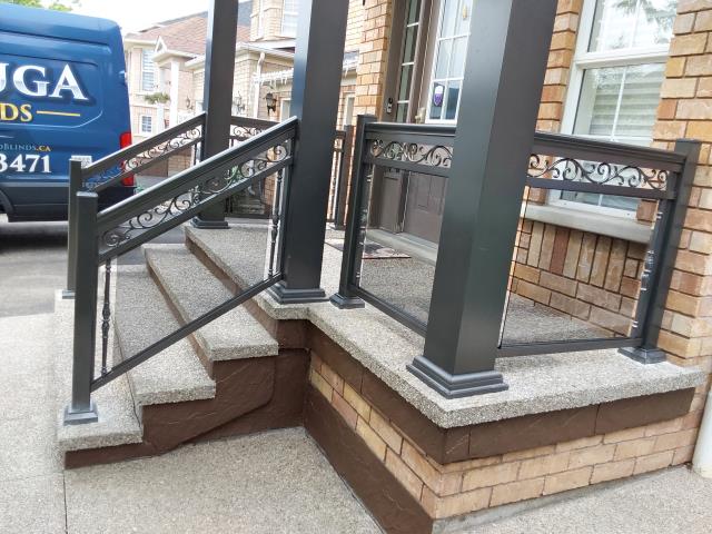 Brampton, ON - Just wrapped up a beautiful front porch upgrade! ✨
Our team installed three 7¼" x 7¼", 12-foot-high square aluminum columns, paired with a sleek smoky glass railing system. The result? A stunning transformation that delivers modern sophistication, enhanced curb appeal, and lasting value — the perfect blend of style and structural strength. Brampton, ON - Just wrapped up a beautiful front porch upgrade! ✨
Our team installed three 7¼" x 7¼", 12-foot-high square aluminum columns, paired with a sleek smoky glass railing system. The result? A stunning transformation that delivers modern sophistication, enhanced curb appeal, and lasting value — the perfect blend of style and structural strength.