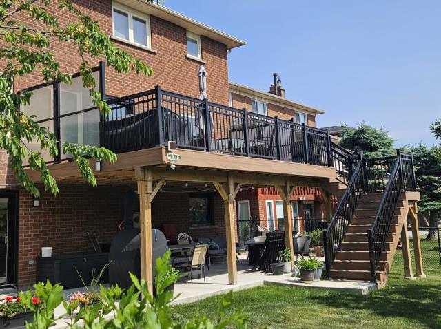 We recently had the pleasure of revisiting a valued customer who was extremely satisfied with the aluminum railings we previously installed on his beautiful deck. Impressed with our craftsmanship, he reached out to us again—this time to enhance his outdoor space with added privacy.
Our team installed four frosted tempered glass privacy panels, each measuring 72 inches high by 52 inches wide, and 6 mm thick. These panels provide both a sleek modern look and effective privacy, while still allowing soft light to filter through. The result is a stylish and functional upgrade that maintains the open feel of the deck while offering added seclusion.
We're proud to be the go-to team for repeat customers who trust us to bring their vision to life! We recently had the pleasure of revisiting a valued customer who was extremely satisfied with the aluminum railings we previously installed on his beautiful deck. Impressed with our craftsmanship, he reached out to us again—this time to enhance his outdoor space with added privacy.
Our team installed four frosted tempered glass privacy panels, each measuring 72 inches high by 52 inches wide, and 6 mm thick. These panels provide both a sleek modern look and effective privacy, while still allowing soft light to filter through. The result is a stylish and functional upgrade that maintains the open feel of the deck while offering added seclusion.
We're proud to be the go-to team for repeat customers who trust us to bring their vision to life!