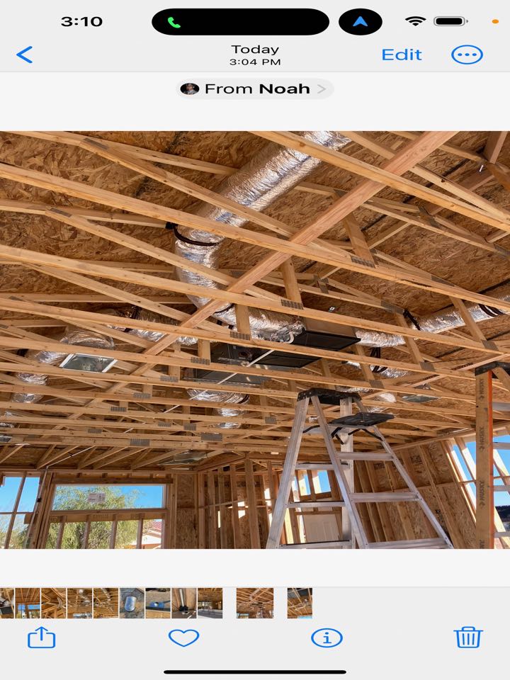 Las Vegas, NV - HVAC gas furnace cooling coil ductwork new installation for RV garage 