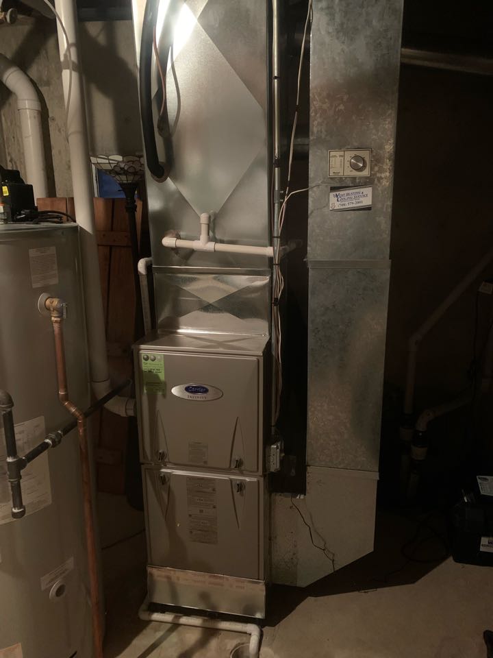 Tdh install two new furnaces carrier 96%AFUE 2 stage variable speed 