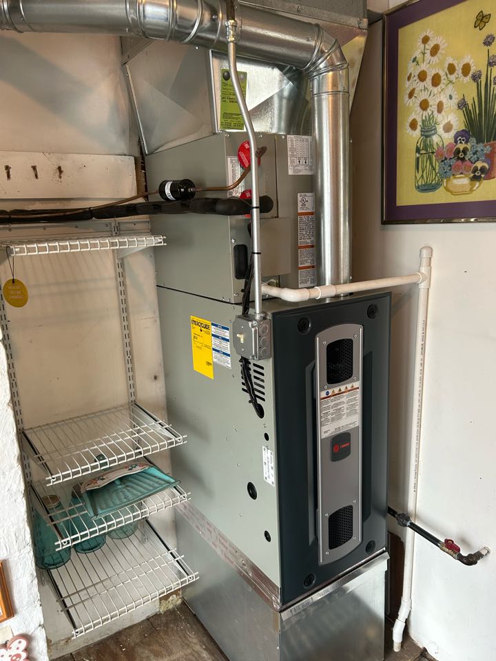 Tdh install new Trane equipment. Two stage furnace with new cased coil and ac unit. 