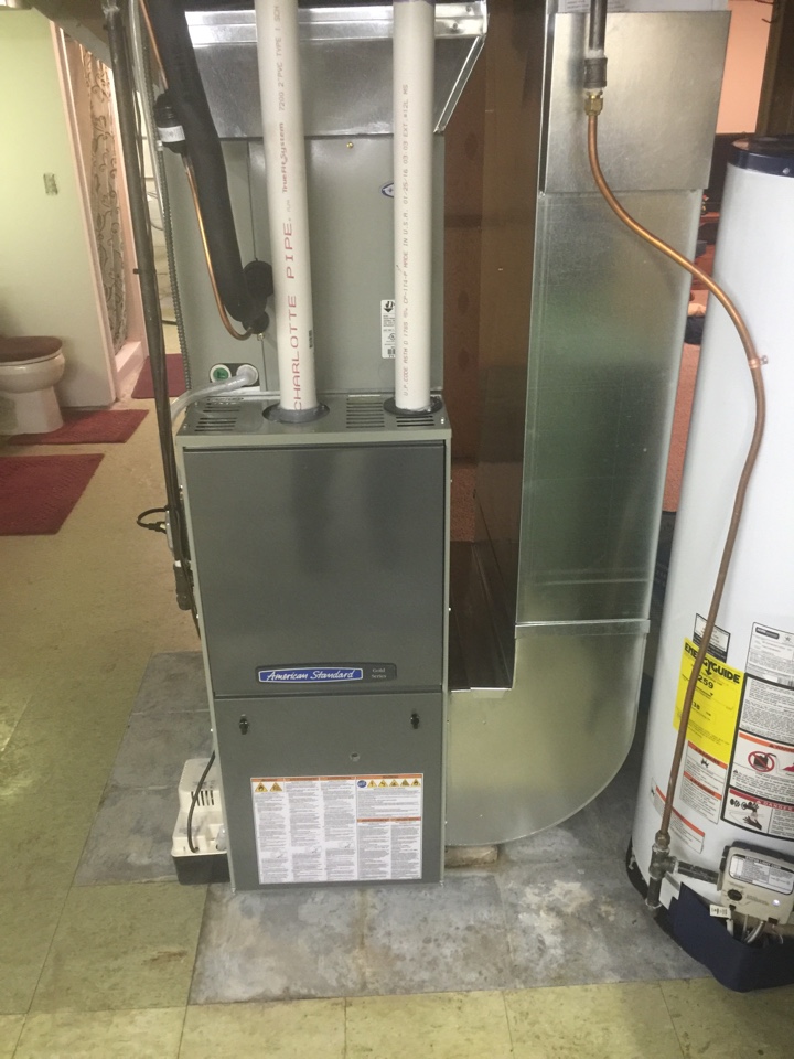 Installation of two stage variable speed American standard furnace 
