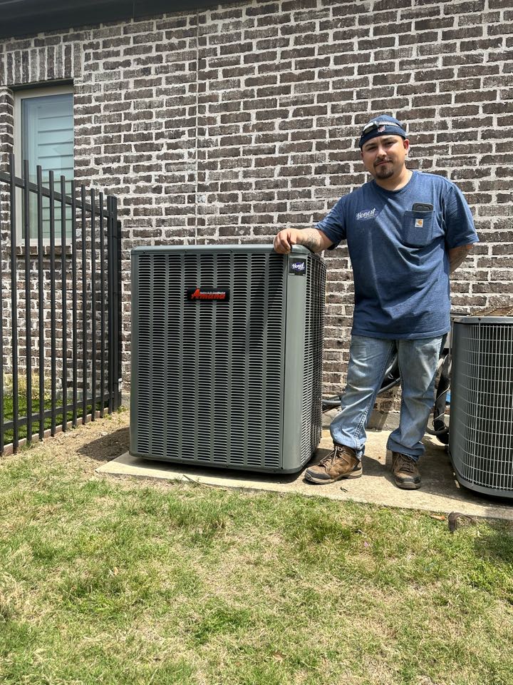 Just finished up installing a new 5 ton Amana 16 Seer AC system out in Prosper Texas 75078. 