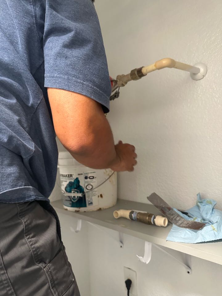 Water line valve repair. Plumbing repair