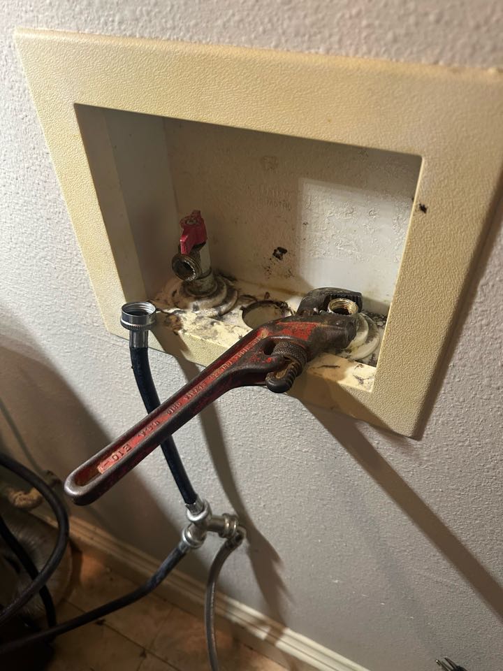 Replacing laundry box water valves for a great customer 