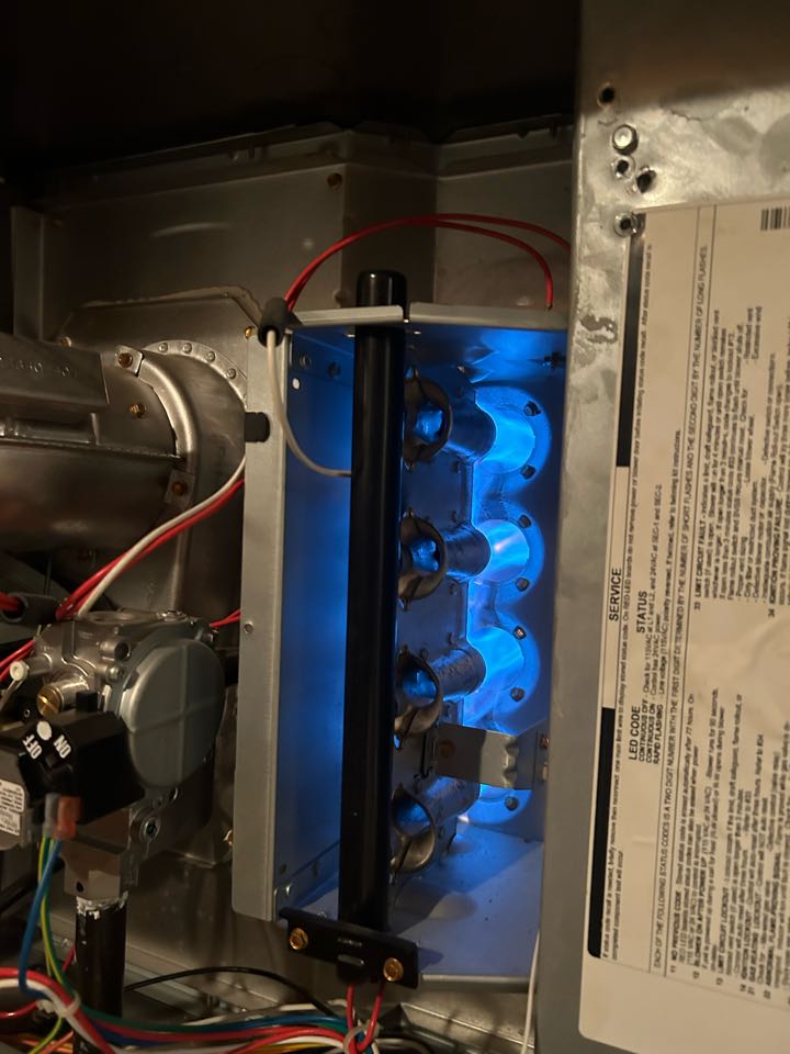 Here in the Robson Ranch Residential neighborhood of Denton Tx performing a gas heat tune up on a furnace. 