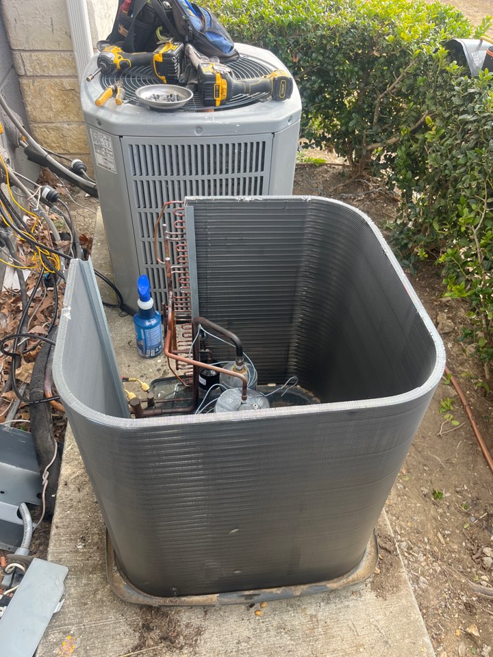 Out here in little elm TX installing a condenser coil