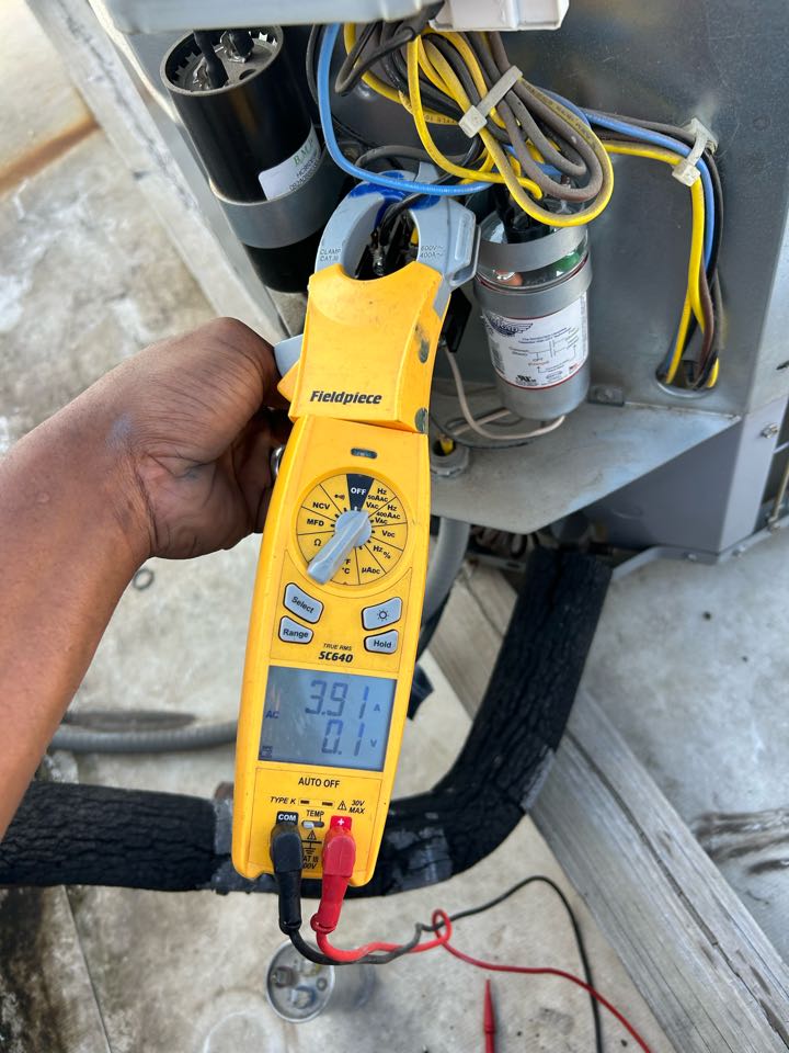 Here in Carrollton tx performing a residential air conditioning repair 