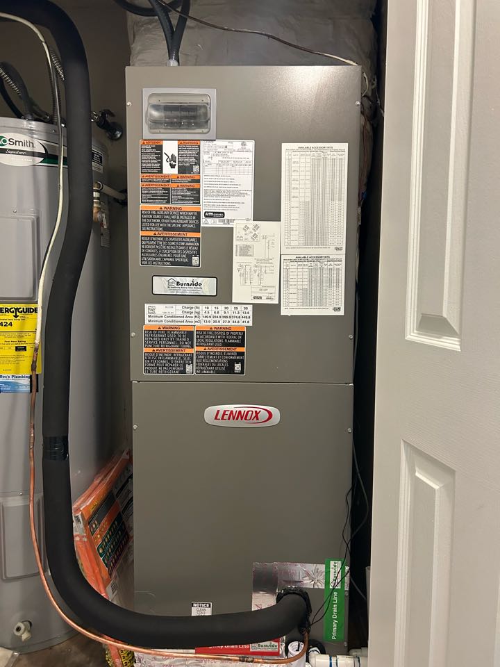 Install new air handler and filter base with new subfloor bottom 