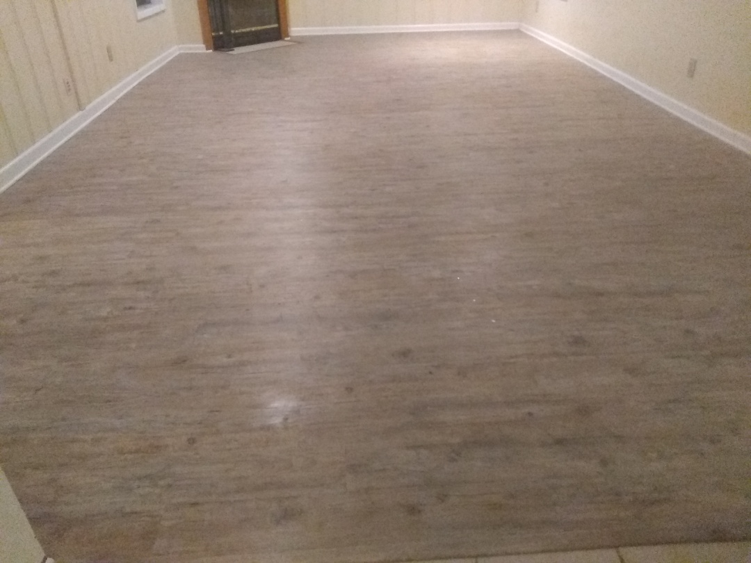 Replaced glue down flooring. Replaced glue down flooring.