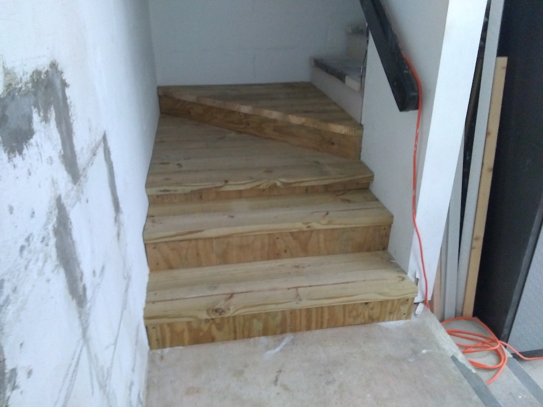 Repaired rotten staircase