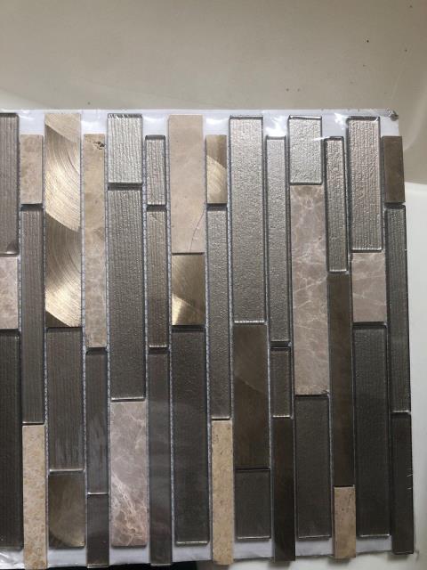 Install wall tile with waterproofing, wall adhesive, and grout Install wall tile with waterproofing, wall adhesive, and grout
