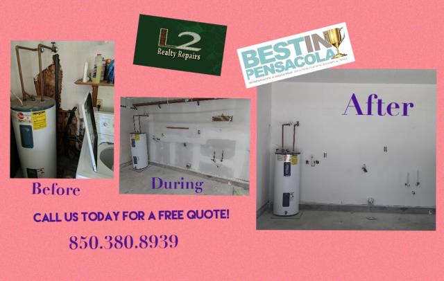 Repaired drywall behind washer and dryer. Painted interior of garage. Repaired drywall behind washer and dryer. Painted interior of garage.