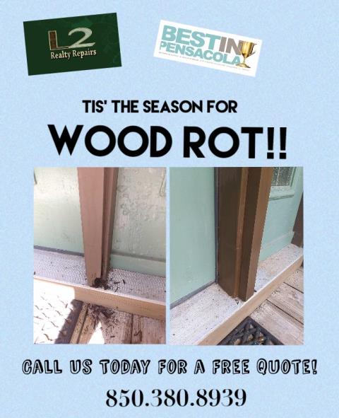 Repaired wood rot on exterior door in order to pass WDO inspection for buyers.