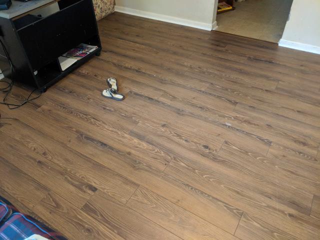Installed new wood floor Installed new wood floor
