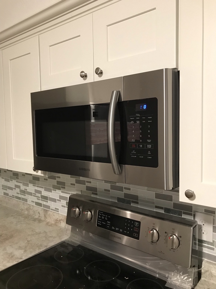 Installed new microwave vent hood. Installed new light above kitchen sink. Installed and caulked baseboard in bathroom. Installed new deadbolt and doorknob on front entry door. Installed new microwave vent hood. Installed new light above kitchen sink. Installed and caulked baseboard in bathroom. Installed new deadbolt and doorknob on front entry door.