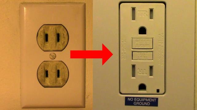 Replaced nonworking outlet in the bathroom with a GFCI outlet. Replaced nonworking outlet in the bathroom with a GFCI outlet.